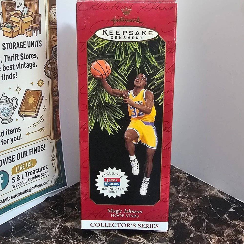 Hallmark Keepsake Magic Johnson Hoop Stars Ornament 1997 Lakers QXI6832 New